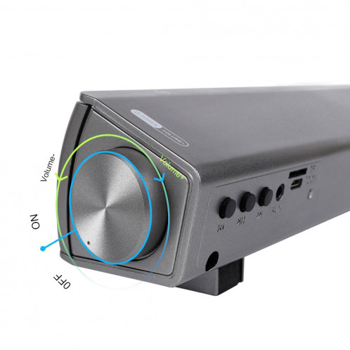 Soundbar LP-08 (CE0152) Lecteur MP3 USB 2.1CH Haut-parleur de sonorisation sans fil Bluetooth avec télécommande (noir) SH112B1695-011