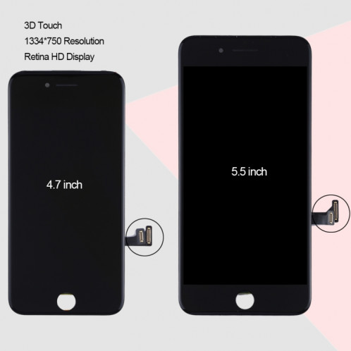 Écran LCD d'origine et numériseur complet pour iPhone 7 (noir) SH314B1239-015