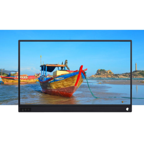 15,6 pouces 1080P 178 degrés grand angle HD périphérique d'affichage portable pour ordinateur de bureau / console de jeu / écran simultané / PS4 / PS3 / XBox, avec mini HDMI et micro USB et 2 interfaces USB-C / SH038449-012