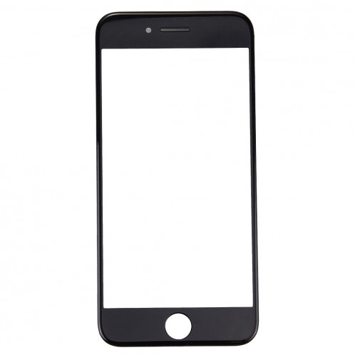 iPartsAcheter pour iPhone 7 Écran Avant Lentille En Verre Extérieur avec Cadre Avant Cadre LCD (Noir) SI391B1641-06