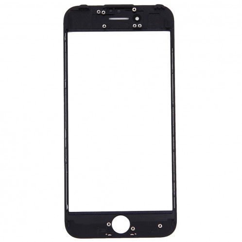 iPartsAcheter pour iPhone 7 Écran Avant Lentille En Verre Extérieur avec Cadre Avant Cadre LCD (Noir) SI391B1641-06
