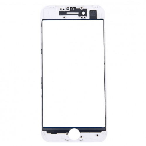 iPartsAcheter pour iPhone 7 Lentille extérieure en verre de l'écran avant avec cadre avant de l'écran LCD (blanc) SI391W1464-06
