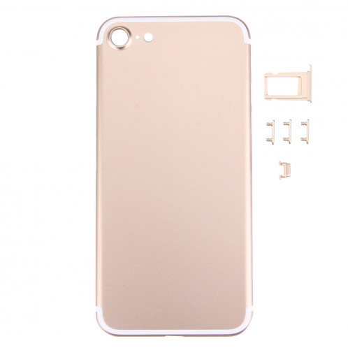 iPartsBuy 5 en 1 pour iPhone 7 (couverture arrière + plateau de carte + touche de contrôle du volume + bouton d'alimentation + touche de vibreur interrupteur muet) SI471J192-08