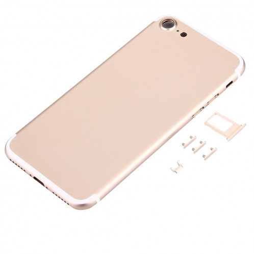 iPartsBuy 5 en 1 pour iPhone 7 (couverture arrière + plateau de carte + touche de contrôle du volume + bouton d'alimentation + touche de vibreur interrupteur muet) SI471J192-08