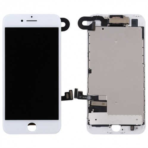 L'écran LCD et le numériseur complet comprennent une caméra frontale pour iPhone 7 (blanc) SH528W253-013