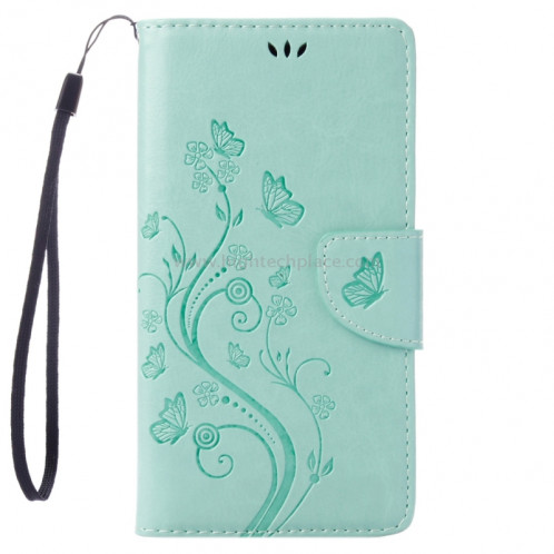 Pour iPhone 8 & 7 Pressed Flowers Etui à rabat en cuir horizontal avec porte-cartes et fentes pour cartes (vert) SP222G8-09