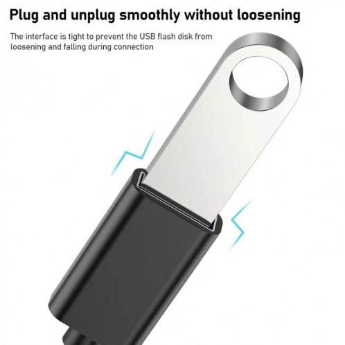 Câble de données de charge de câble OTG de fil métallique mâle de 8,3 cm USB femelle à type-C, 8.3cm USB Femelle vers Type-C Mâle Fil Métallique Câble OTG Câble de Données de Charge (Noir) SH448B932-07