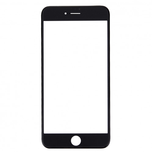 iPartsAcheter pour iPhone 7 Écran Avant Lentille En Verre Extérieur avec Cadre Avant Cadre LCD (Noir) SI625B1049-06