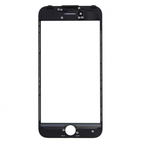 iPartsAcheter pour iPhone 7 Écran Avant Lentille En Verre Extérieur avec Cadre Avant Cadre LCD (Noir) SI625B1049-06