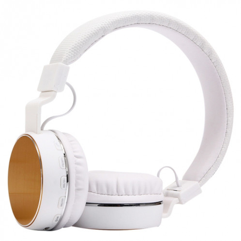 SH-16 serre-tête pliant casque stéréo sans fil Bluetooth, prise en charge de 3,5 mm Audio et appel mains libres et carte TF et FM, pour iPhone, iPad, iPod, Samsung, HTC, Sony, Huawei, Xiaomi et autres appareils audio SH087J1106-06