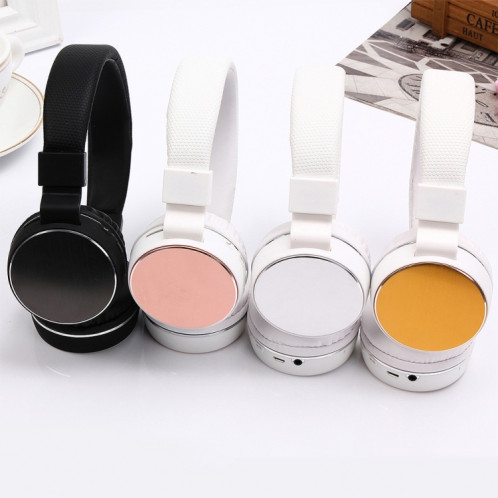 SH-16 serre-tête pliant casque stéréo sans fil Bluetooth, prise en charge de 3,5 mm Audio et appel mains libres et carte TF et FM, pour iPhone, iPad, iPod, Samsung, HTC, Sony, Huawei, Xiaomi et autres appareils audio SH087J1106-06