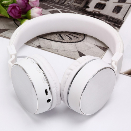 SH-16 serre-tête pliant casque stéréo sans fil Bluetooth, prise en charge de 3,5 mm Audio et appel mains libres et carte TF et FM, pour iPhone, iPad, iPod, Samsung, HTC, Sony, Huawei, Xiaomi et autres appareils audio SH087S471-06