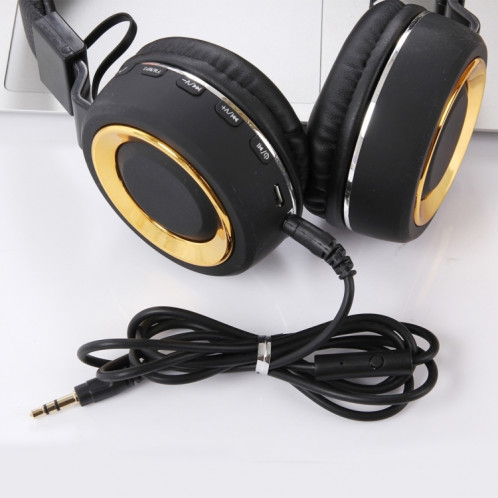 SH-18 bandeau pliant casque stéréo sans fil Bluetooth casque, prise en charge de 3,5 mm Audio et appel mains libres et carte TF et FM, pour iPhone, iPad, iPod, Samsung, HTC, Sony, Huawei, Xiaomi et autres appareils SH89BJ1855-07