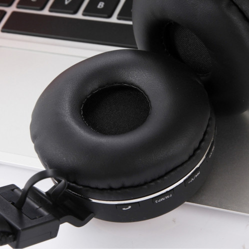 SH-18 bandeau pliant casque stéréo sans fil Bluetooth casque, prise en charge de 3,5 mm Audio et appel mains libres et carte TF et FM, pour iPhone, iPad, iPod, Samsung, HTC, Sony, Huawei, Xiaomi et autres appareils SH89BJ1855-07