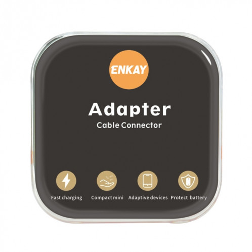 ENKAY HAT-PRINCE HC-6 MINI ABS USB-C / TYPE-C 3.1 à 8 broches Adaptateur de connecteur de port (noir) SE669B1764-06