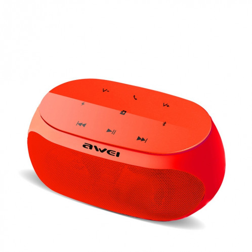 Haut-parleur Bluetooth sans fil awei Y200 avec boutons tactiles, prise en charge Aux Line et carte TF (rouge) SA211R942-011