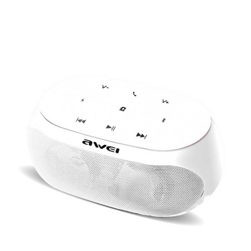 Haut-parleur Bluetooth sans fil awei Y200 avec boutons tactiles, prise en charge Aux Line et carte TF (blanc) SA211W146-011