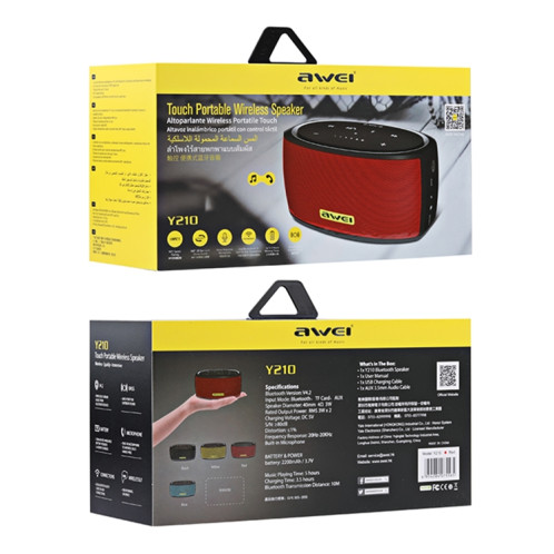 Haut-parleur Bluetooth sans fil portable awei Y210 V4.2 avec basse améliorée, prise en charge de la carte NFC / TF / AUX (noir) SA212B396-011