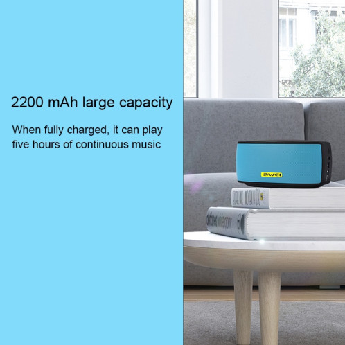 Haut-parleur Bluetooth sans fil portable awei Y210 V4.2 avec basse améliorée, prise en charge de la carte NFC / TF / AUX (noir) SA212B396-011