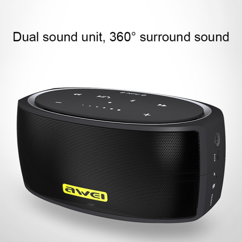 Haut-parleur Bluetooth sans fil portable awei Y210 V4.2 avec basse améliorée, prise en charge des cartes NFC / TF / AUX (bleu) SA212L1109-011