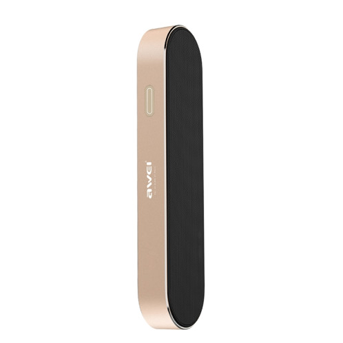 awei y220 portable sans fil bluetooth haut-parleur v4.2 avec HD clair son stéréo 3D et suppression du bruit, soutien carte TF / AUX (or) SA213J781-013