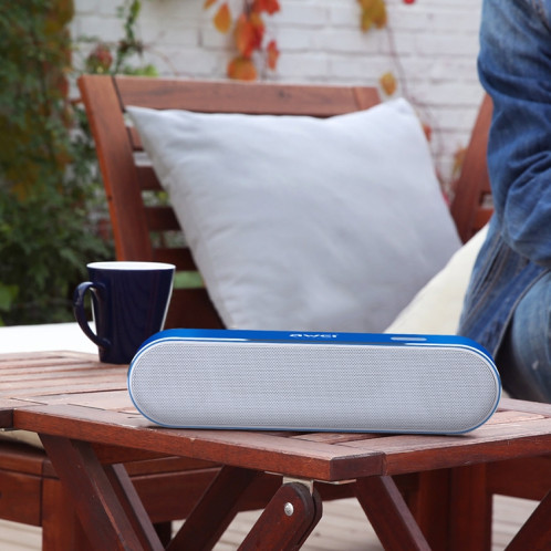 awei y220 haut-parleur bluetooth sans fil portable v4.2 avec HD clair son stéréo 3D et suppression du bruit, support carte TF / AUX (bleu) SA213L837-013
