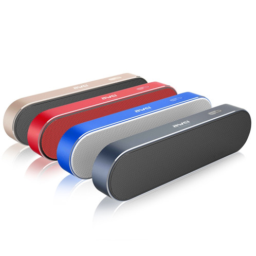 awei y220 haut-parleur bluetooth sans fil portable v4.2 avec HD clair son stéréo 3D et suppression du bruit, support carte TF / AUX (bleu) SA213L837-013