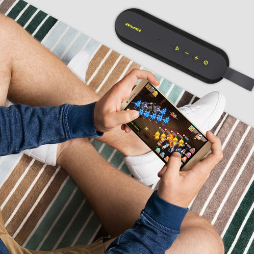 Haut-parleur Bluetooth sans fil portable awei Y230 V4.2 avec son HD et graves améliorés, micro intégré, carte de support NFC / U / TF / AUX (bleu) SA215L186-013