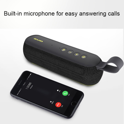 Haut-parleur Bluetooth sans fil portable awei Y230 V4.2 avec son HD et graves améliorés, micro intégré, prise en charge des cartes NFC / U disque / TF / AUX (rouge) SA215R387-013