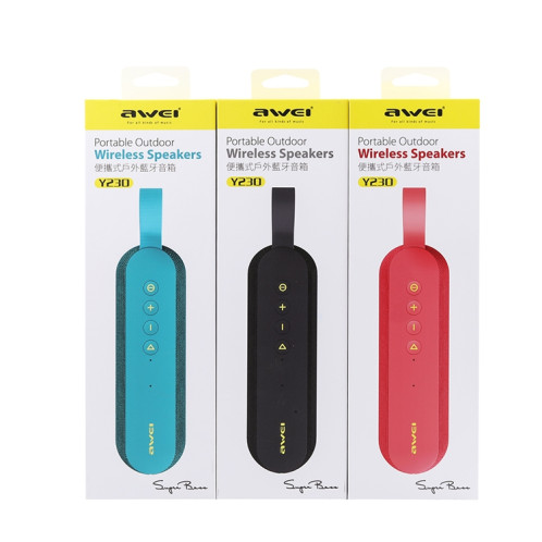 Haut-parleur Bluetooth sans fil portable awei Y230 V4.2 avec son HD et graves améliorés, micro intégré, prise en charge des cartes NFC / U disque / TF / AUX (rouge) SA215R387-013