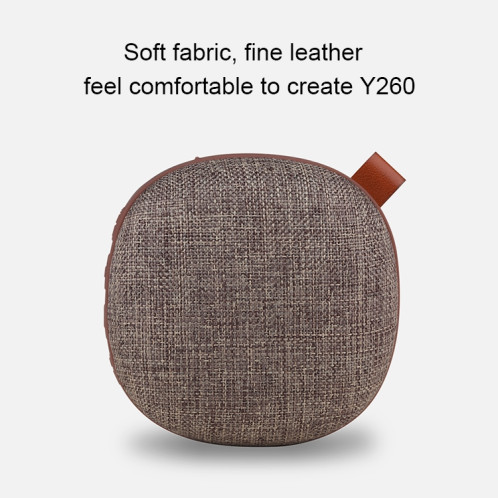 Mini haut-parleur Bluetooth sans fil portable awei Y260 IPX4 étanche, micro intégré, carte de support TF (marron) SA216Z1783-010