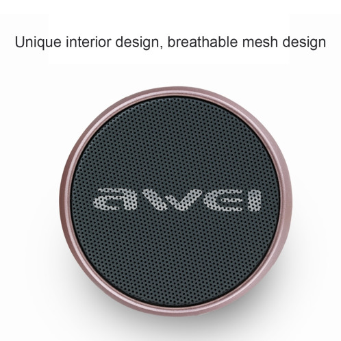 Awei Y500 Mini haut-parleur Bluetooth sans fil portable avec stéréo 3D, micro intégré, carte de support TF / AUX (gris) SA222H1949-011