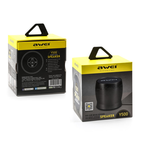 Awei Y500 Mini haut-parleur Bluetooth sans fil portable avec stéréo 3D, micro intégré, carte de support TF / AUX (Rose Gold) SA22RG1576-011