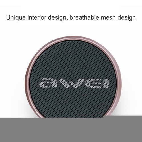 Awei Y500 Mini haut-parleur Bluetooth sans fil portable avec stéréo 3D, micro intégré, carte de support TF / AUX (Rose Gold) SA22RG1576-011