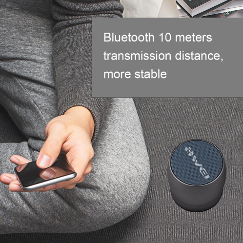 Awei Y500 Mini haut-parleur Bluetooth sans fil portable avec stéréo 3D, micro intégré, carte de support TF / AUX (argent) SA222S221-011