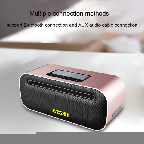 Haut-parleur Bluetooth sans fil awei Y600 avec stéréo 3D, microphone intégré, carte de support TF / AUX / NFC (bleu) SA225L529-012