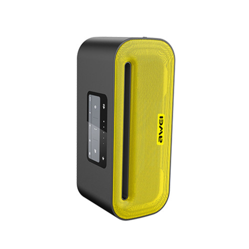 Haut-parleur Bluetooth sans fil awei Y600 avec stéréo 3D, microphone intégré, carte de support TF / AUX / NFC (jaune) SA225Y214-012