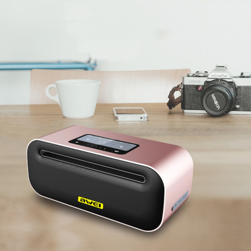 Haut-parleur Bluetooth sans fil awei Y600 avec stéréo 3D, microphone intégré, carte de support TF / AUX / NFC (jaune) SA225Y214-012