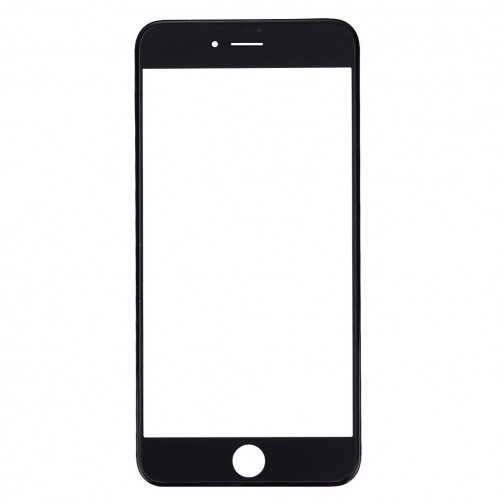 iPartsAcheter pour iPhone 7 Lentille extérieure en verre de l'écran avant avec cadre avant de l'écran LCD et OCA Optically Clear Adhesive (Noir) SI500B1479-06