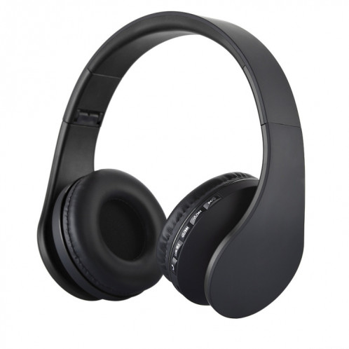 Casque d'écoute Bluetooth sans fil stéréo pliant BTH-811 avec lecteur MP3 Radio FM, pour Xiaomi, iPhone, iPad, iPod, Samsung, HTC, Sony, Huawei et autres appareils audio (noir) SH654B1343-08