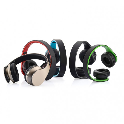 Casque d'écoute Bluetooth sans fil stéréo pliant BTH-811 avec lecteur MP3 Radio FM, pour Xiaomi, iPhone, iPad, iPod, Samsung, HTC, Sony, Huawei et autres appareils audio (noir) SH654B1343-08