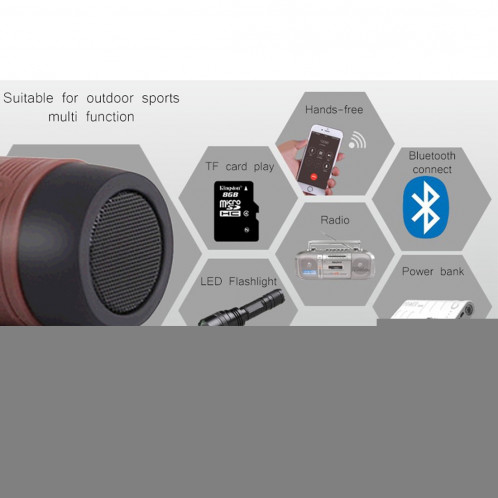 ZEALOT S1 Bluetooth 4.0 sans fil filaire haut-parleur subwoofer récepteur audio avec batterie 4000mAh, carte de soutien 32GB, pour iPhone, galaxie, Sony, Lenovo, HTC, Huawei, Google, LG, Xiaomi, autres smartphones SZ000C561-014