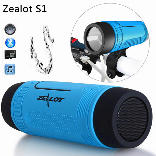 ZEALOT S1 Bluetooth 4.0 sans fil câblé haut-parleur subwoofer récepteur audio avec batterie 4000mAh, carte de soutien 32Go, pour iPhone, Galaxy, Sony, Lenovo, HTC, Huawei, Google, LG, Xiaomi, autres smartphones (bleu) SZ000L1094-014