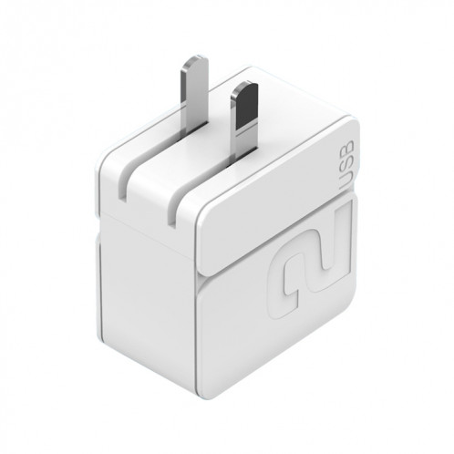 ROCK Sugar Mini Chargeur rapide portable à double port Chargeur mural USB Adaptateur de voyage PD, prise CN (Blanc) SR961W1224-014