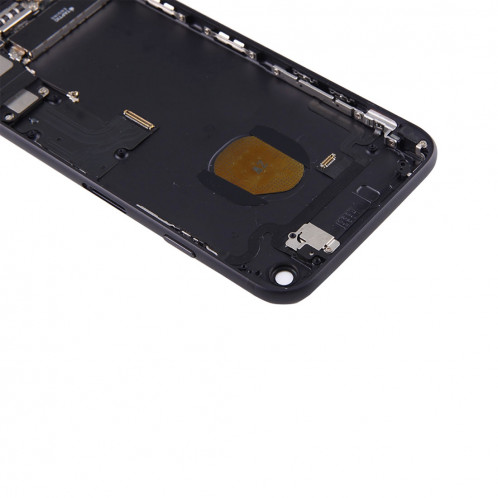iPartsBuy pour iPhone 7 couvercle de la batterie arrière avec plateau de carte (Jet Black) SI1BBL999-06