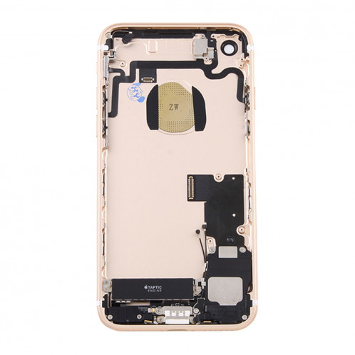 iPartsAcheter pour iPhone 7 couvercle de la batterie arrière avec le plateau de la carte (Gold) SI41JL214-06