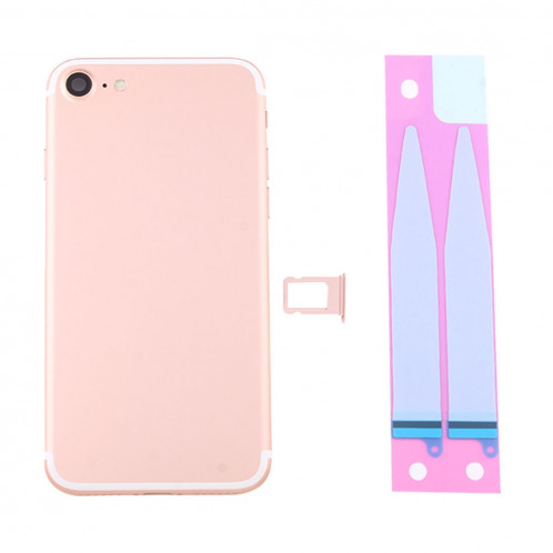 iPartsBuy pour iPhone 7 couvercle de la batterie arrière avec plateau de carte (or rose) SI1RGL784-06