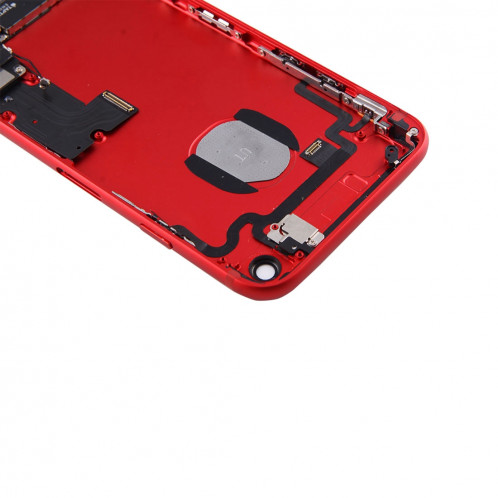 iPartsBuy pour iPhone 7 couvercle de la batterie arrière avec le plateau de la carte (rouge) SI41RL244-06