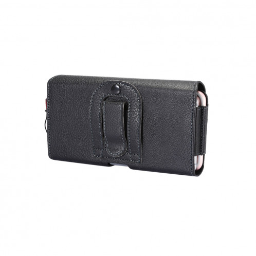 Universal Litchi Texture Flip Vertical Thwartwise Double Lattice Housse en Cuir / Sac de Taille avec Attelle Dos et Fentes pour Cartes & & Portefeuille & Lanière pour iPhone 8 Plus & 7 Plus & 6s Plus SH188B1794-09