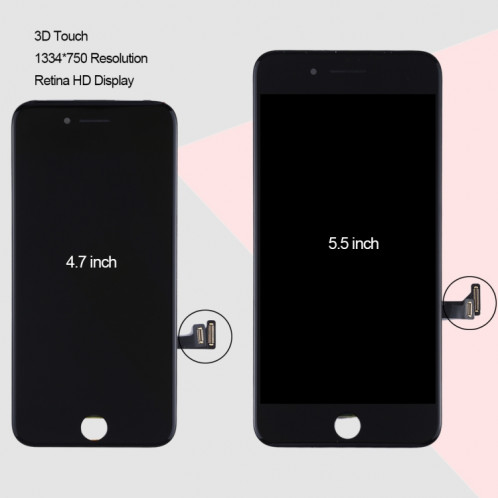 Écran LCD d'origine et numériseur complet pour iPhone 7 Plus (noir) SH236B417-015